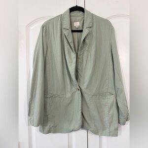 a new day Sage Green Single-Button Relaxed Blazer